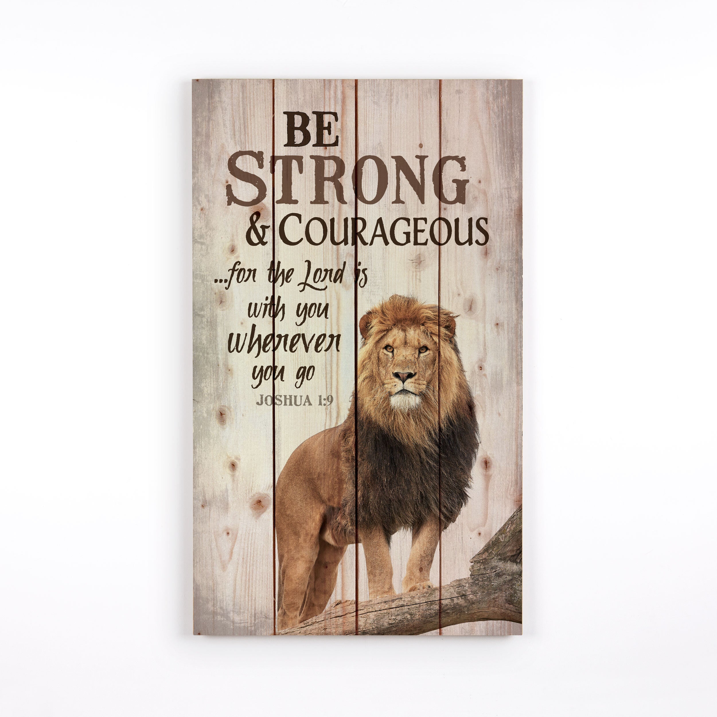 Be Strong & Courageous Joshua 1:9 Pallet Décor