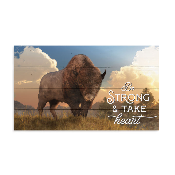 Be Strong & Take Heart Pallet Décor