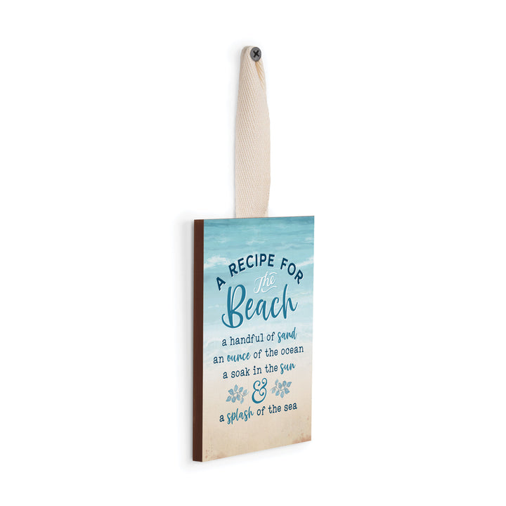 A Recipe For The Beach Decorative Hanging Sign