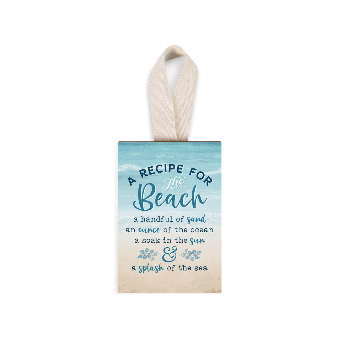 A Recipe For The Beach Decorative Hanging Sign