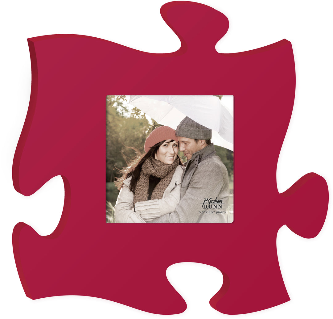Red Puzzle Piece Photo Frame (5.5x5.5 Photo)