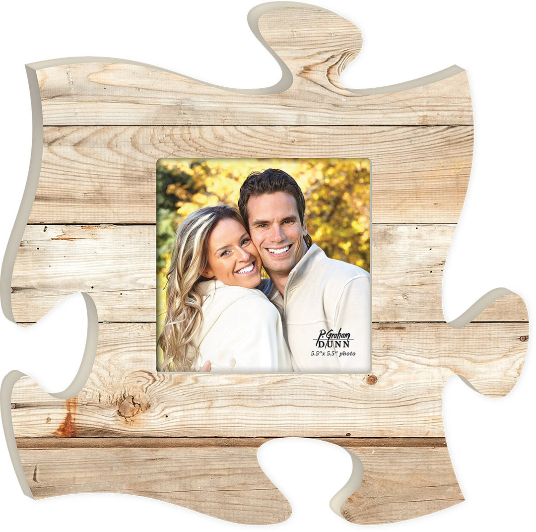 Maple Wood Puzzle Piece Photo Frame (5.5x5.5 Photo)