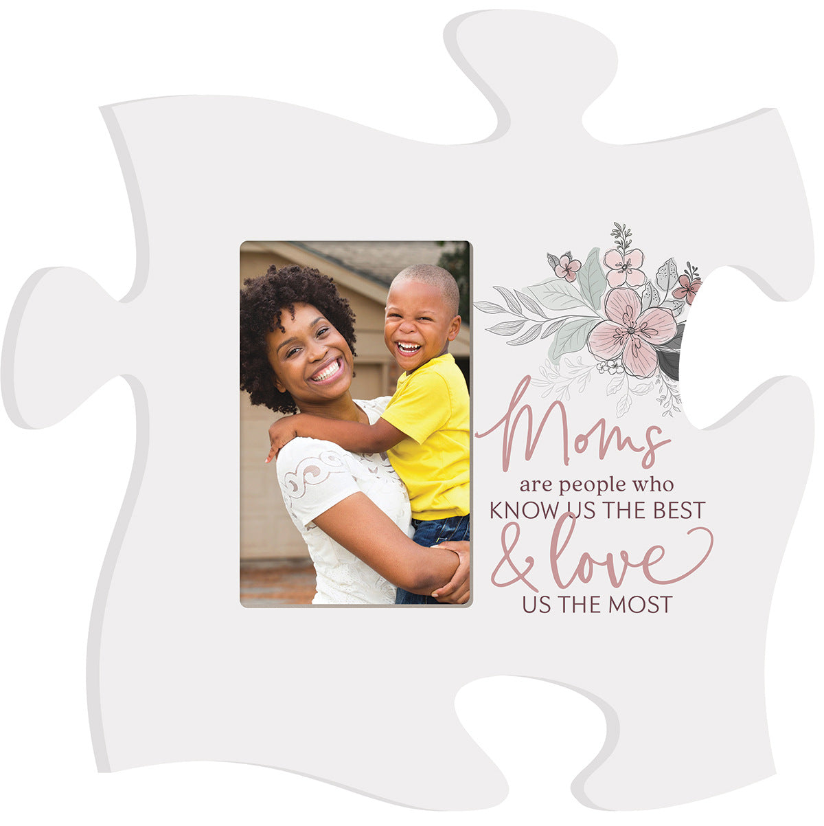 Moms Are People Who Know Us The Best Puzzle Piece Photo Frame (4x6 Photo)