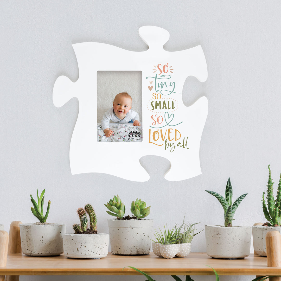So Tiny So Small So Loved By All Puzzle Piece Photo Frame (4x6 Photo)