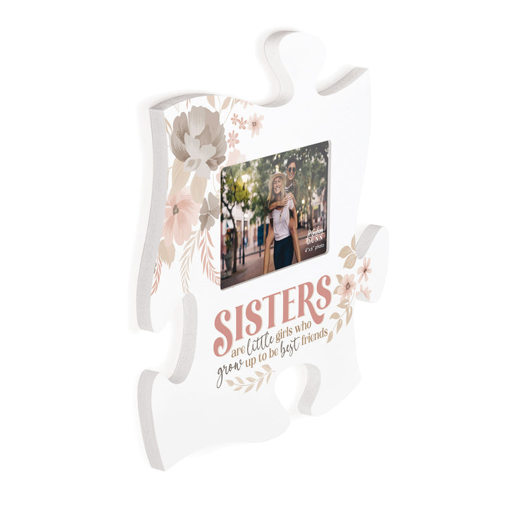 Sisters Puzzle Piece Photo Frame (4x6 Photo)