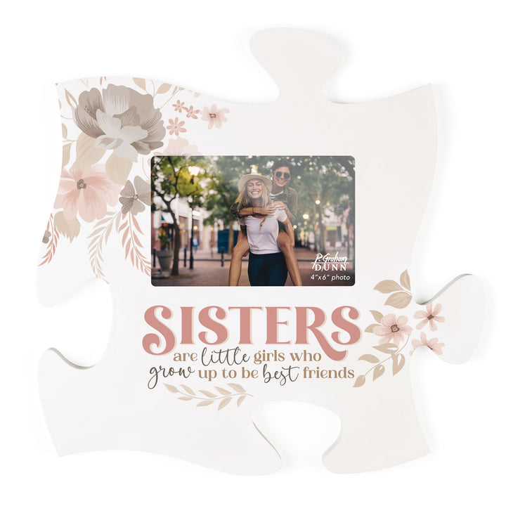 Sisters Puzzle Piece Photo Frame (4x6 Photo)