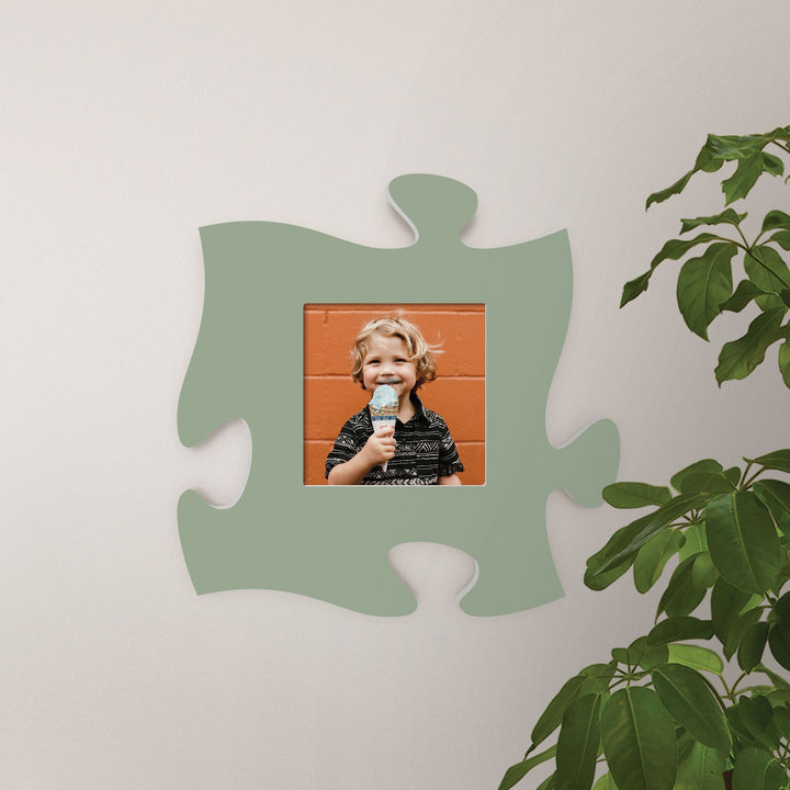 Green Photo Frame Puzzle Piece