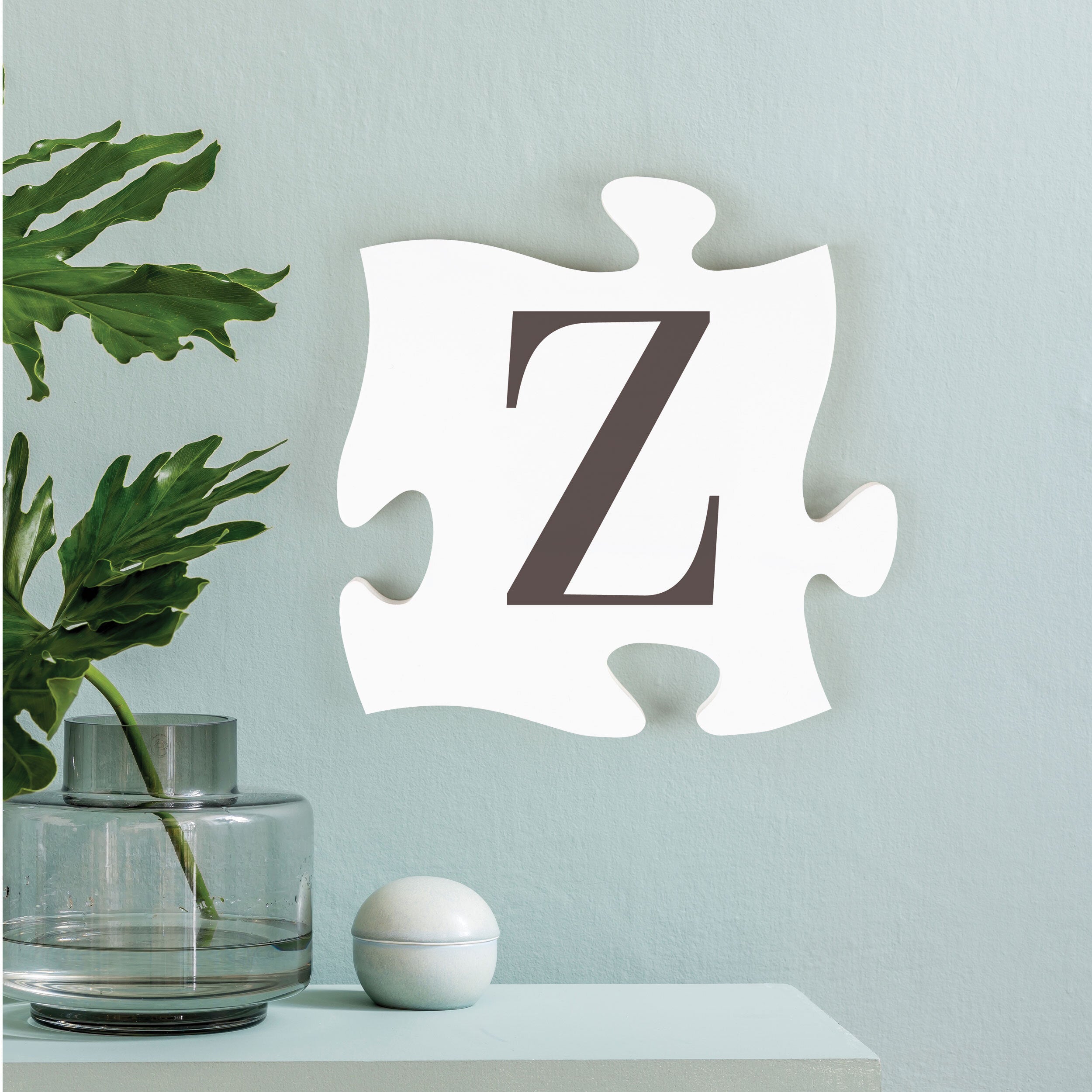 **Letter Z Mini Puzzle Piece Décor