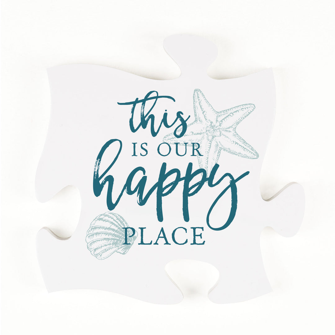 This Is Our Happy Place Mini Puzzle Piece Décor