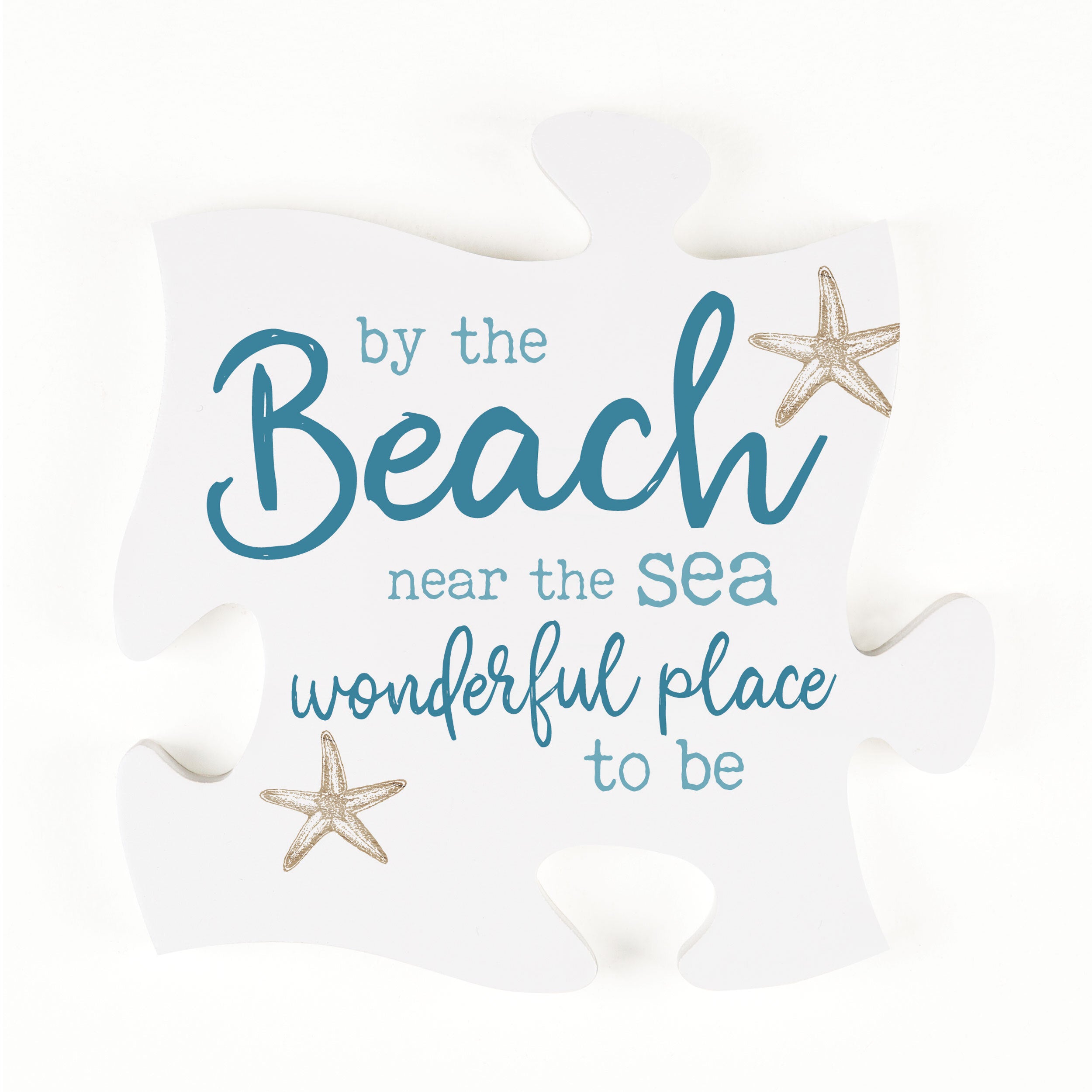 **By The Beach Near The Sea Wonderful Place To Be Mini Puzzle Piece Décor