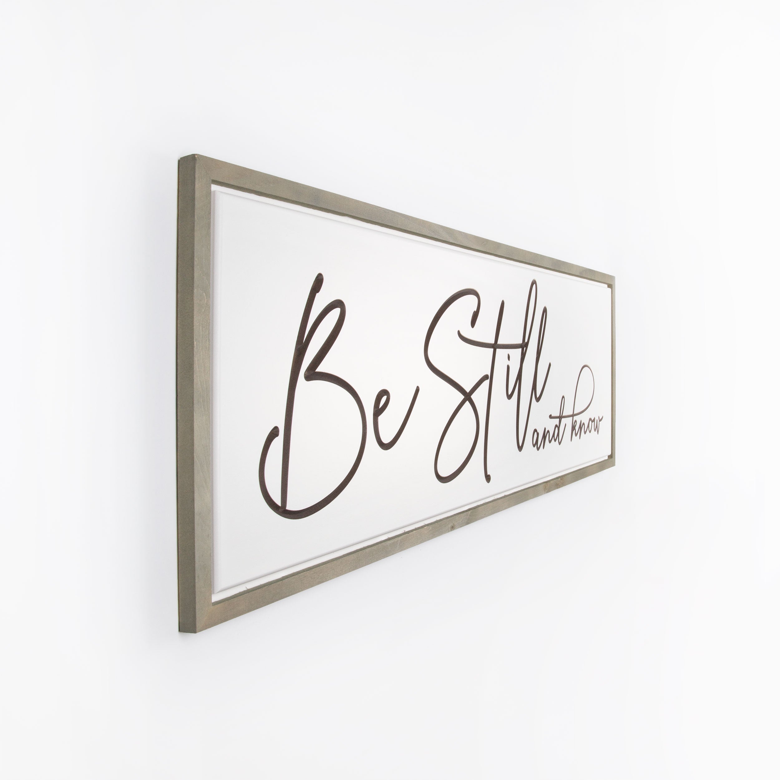 **Be Still And Know Carved & Framed Art