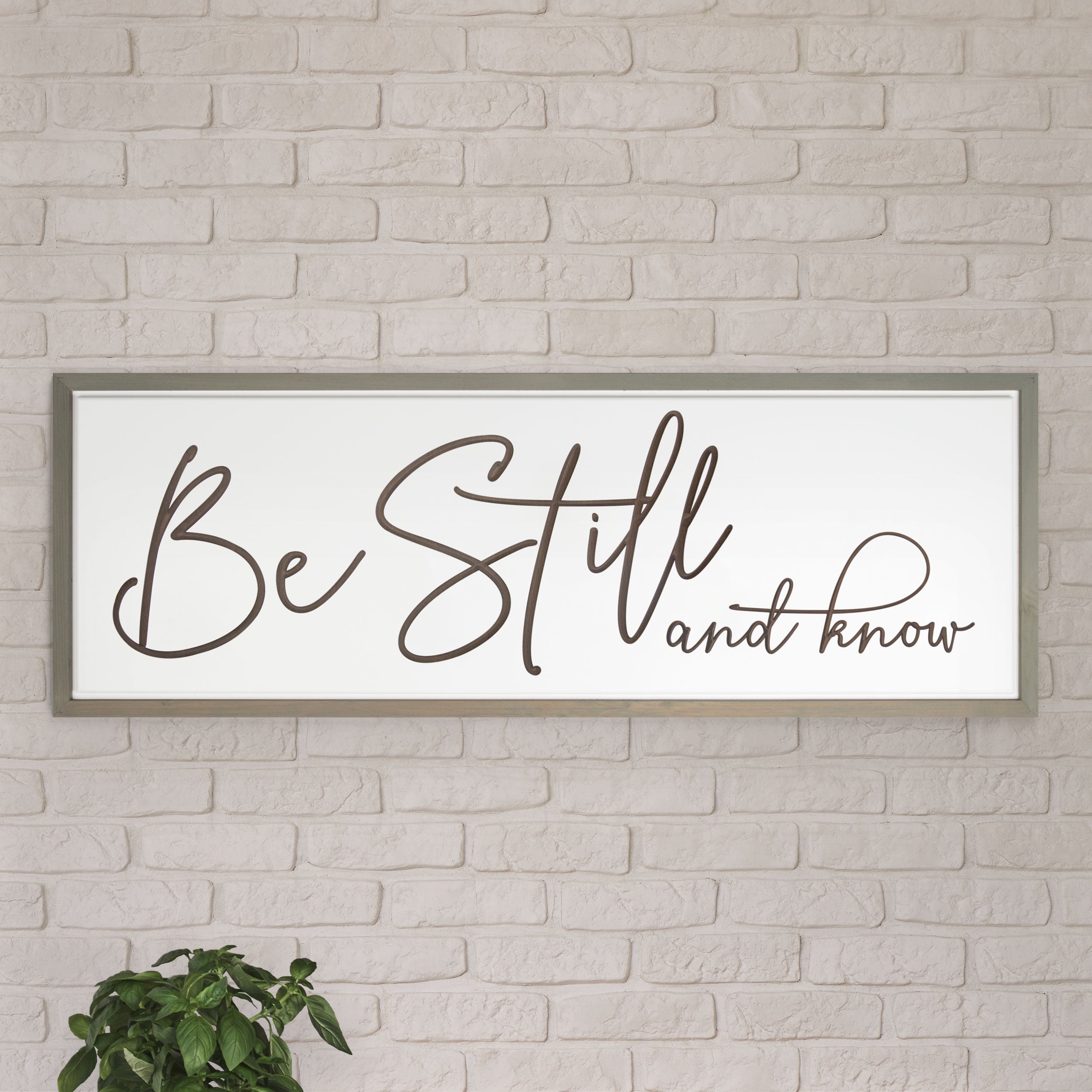 **Be Still And Know Carved & Framed Art