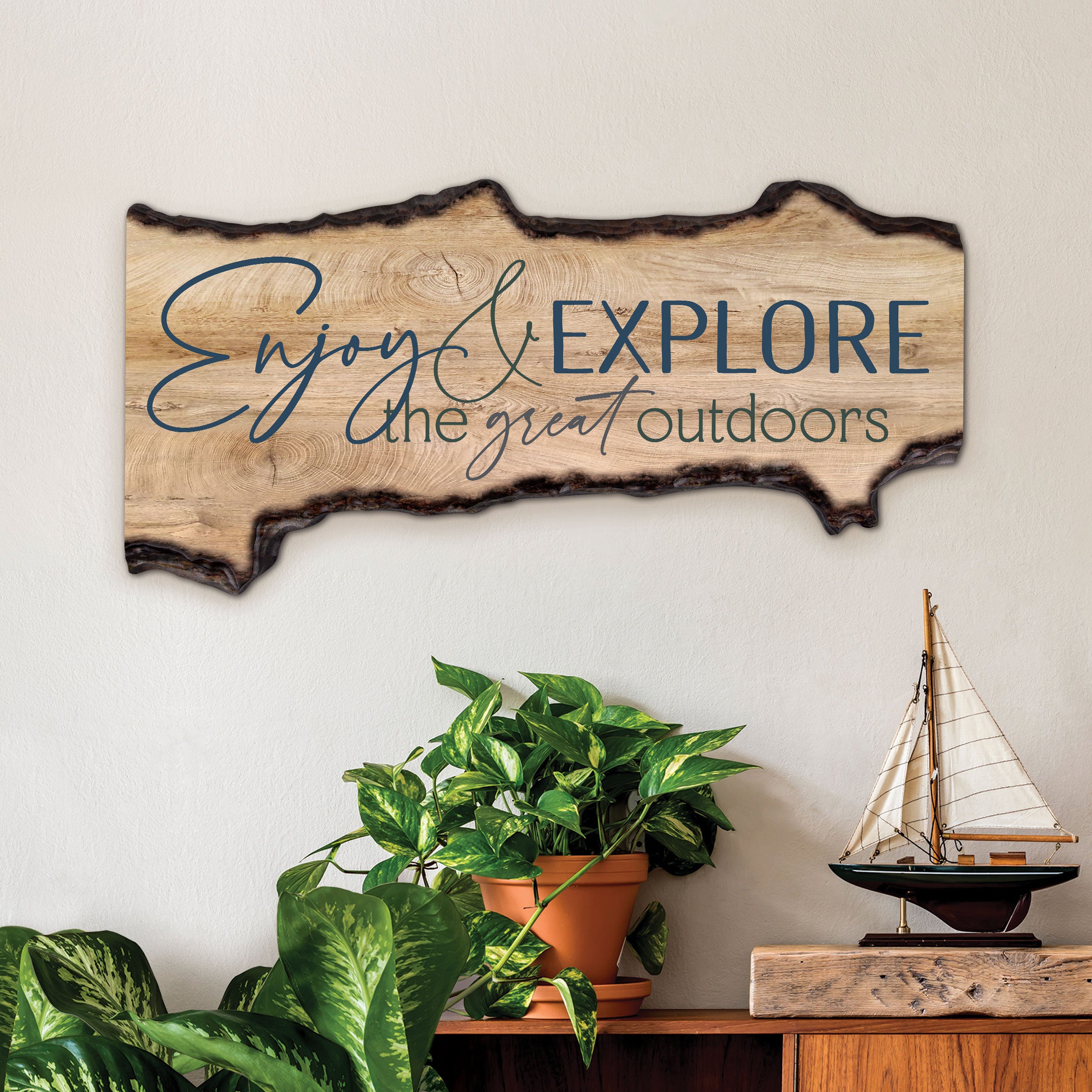 Enjoy And Explore The Great Outdoors Barky Sign