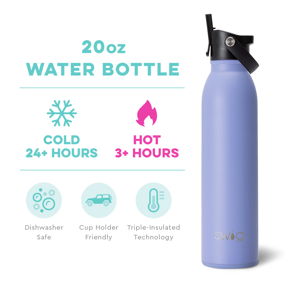 Personalized Swig Hydrangea Flip + Sip Water Bottle (20oz)