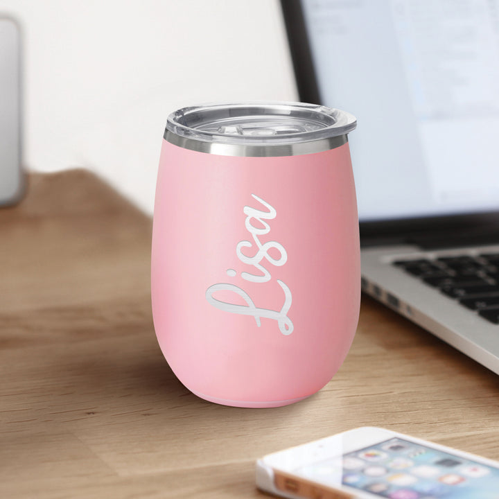 *Personalized Swig Blush Stemless Cup (14oz)