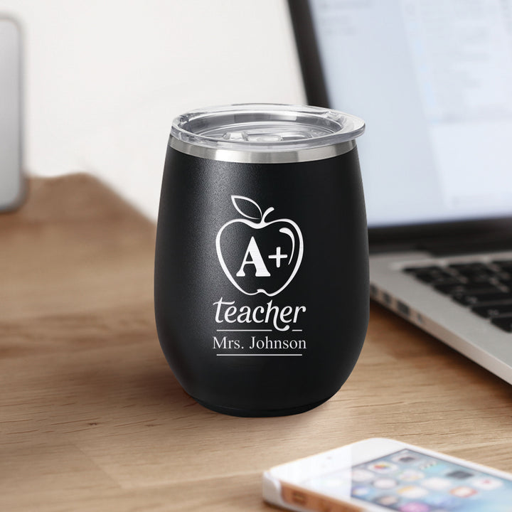 *Personalized Swig Black Stemless Cup (14oz)