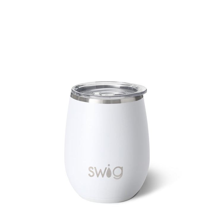 *Personalized Swig White Stemless Cup (14oz)