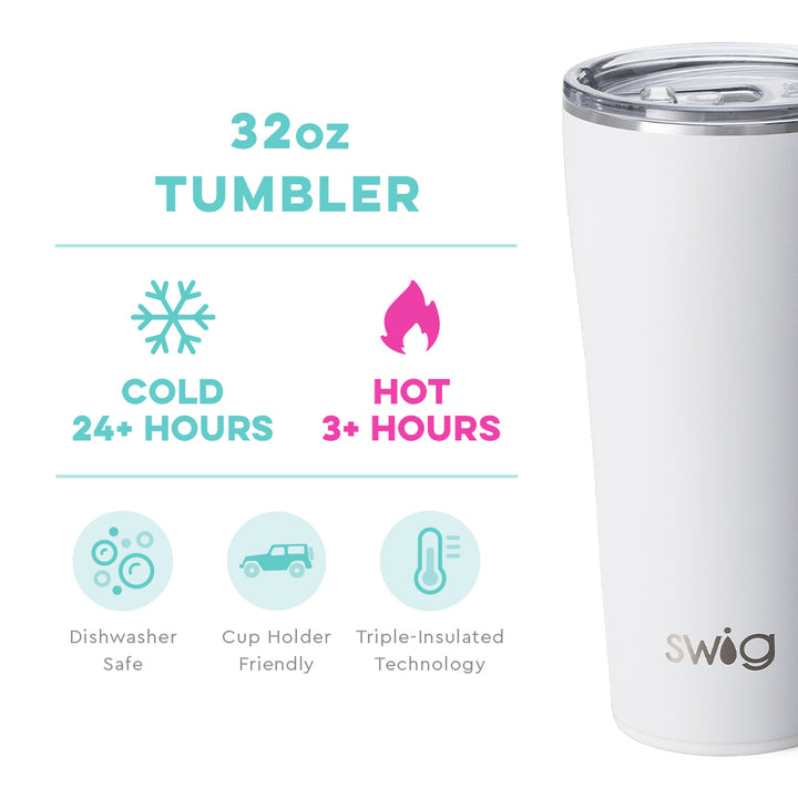 Personalized Swig White Tumbler (32oz)