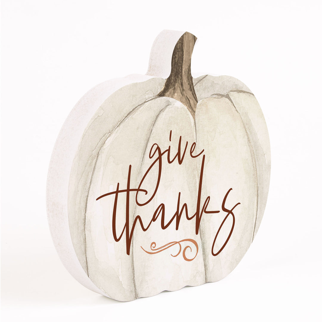 Give Thanks Pumpkin Shape Décor