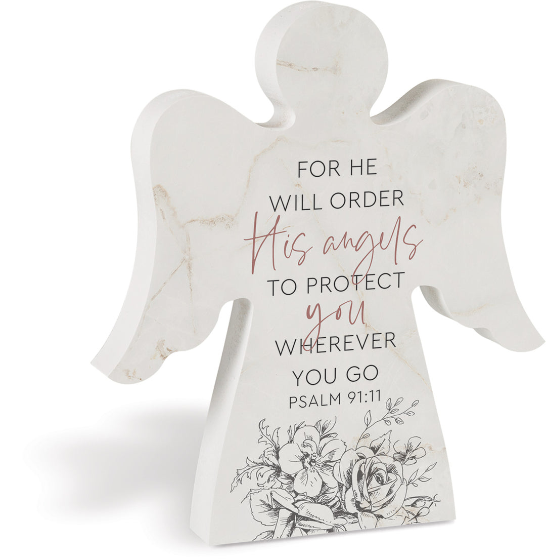 For He Will Order His Angels To Protect You Wherever Angel Shape Décor