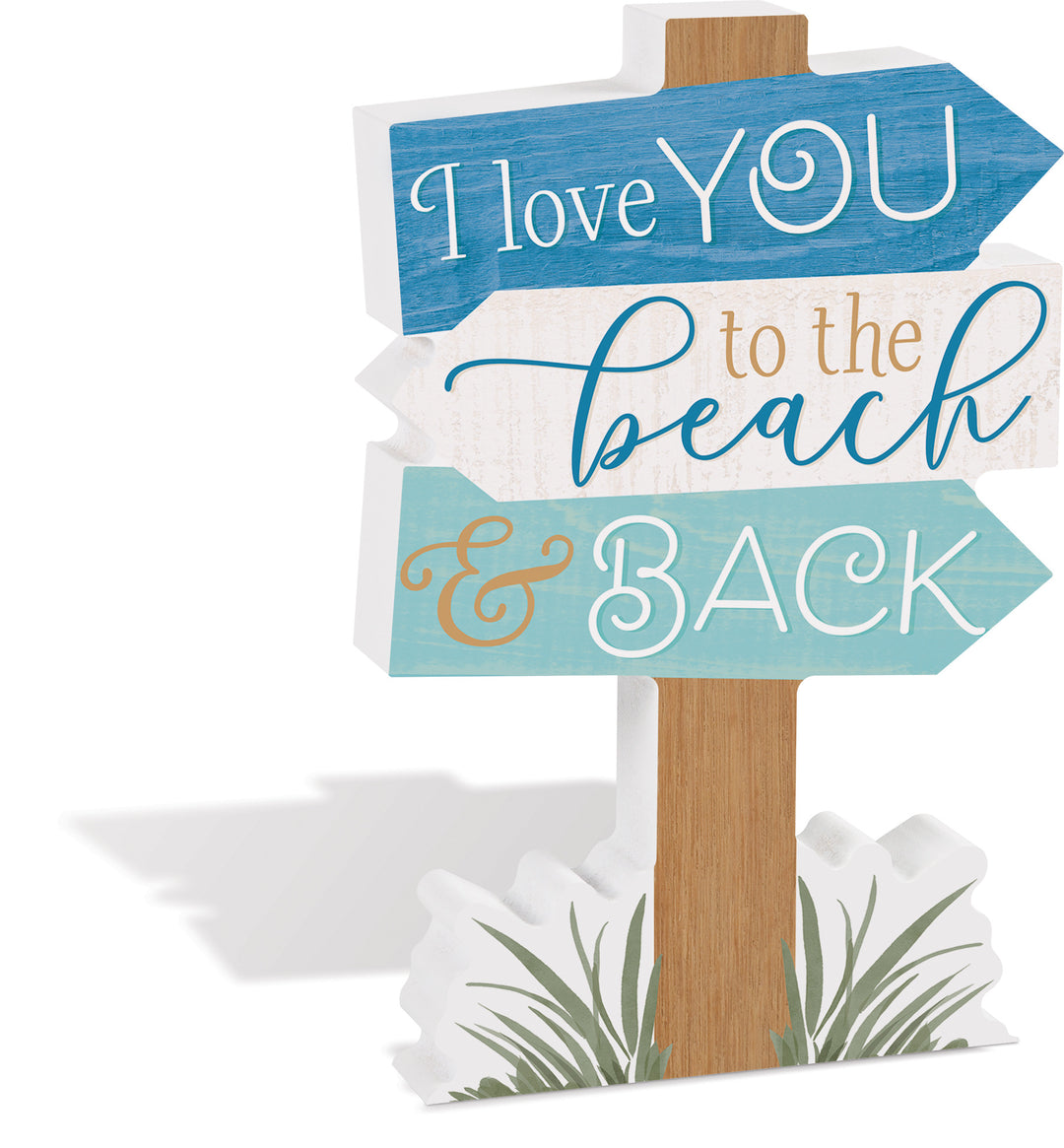 I Love You To The Beach And Back Arrow Sign Shape Décor