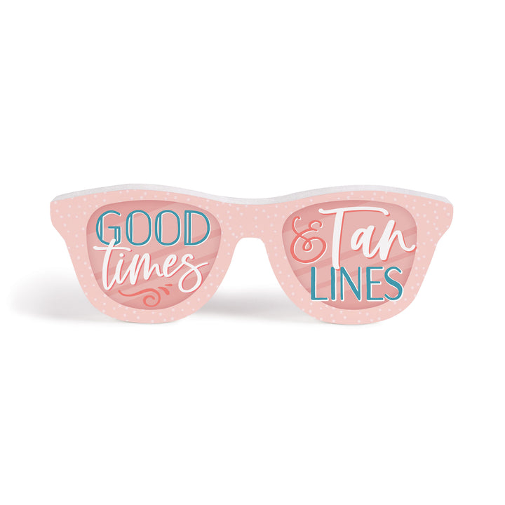 Good Times & Tan Lines Sunglasses Shape Décor