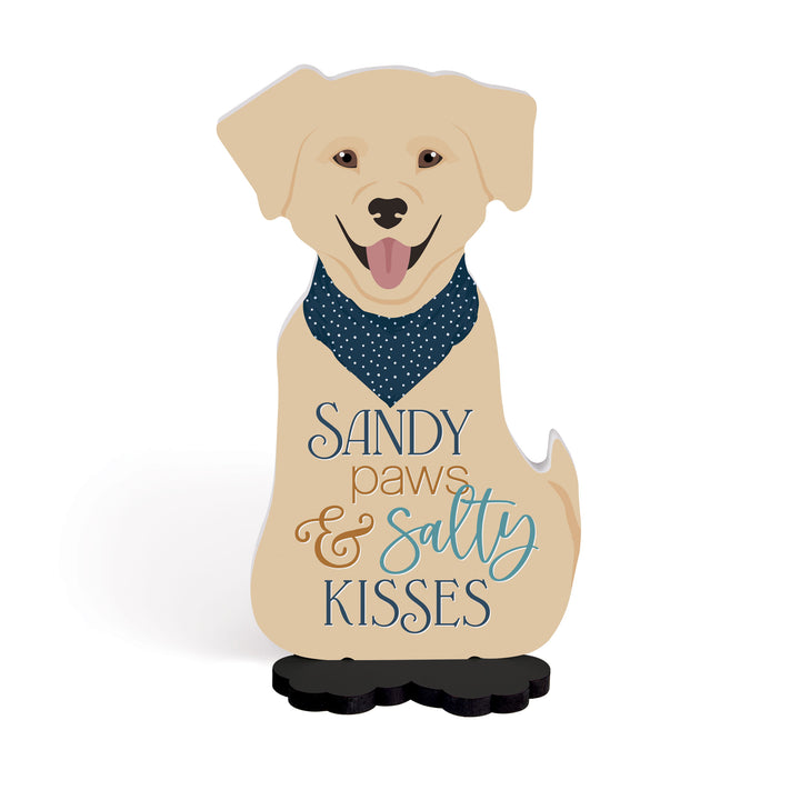 Sandy Paws & Salty Kisses Dog Shape Décor