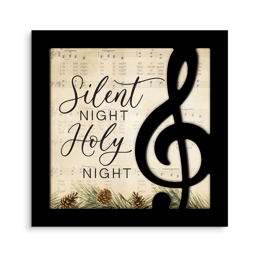 Silent Night Holy Night Ornate Wall Décor
