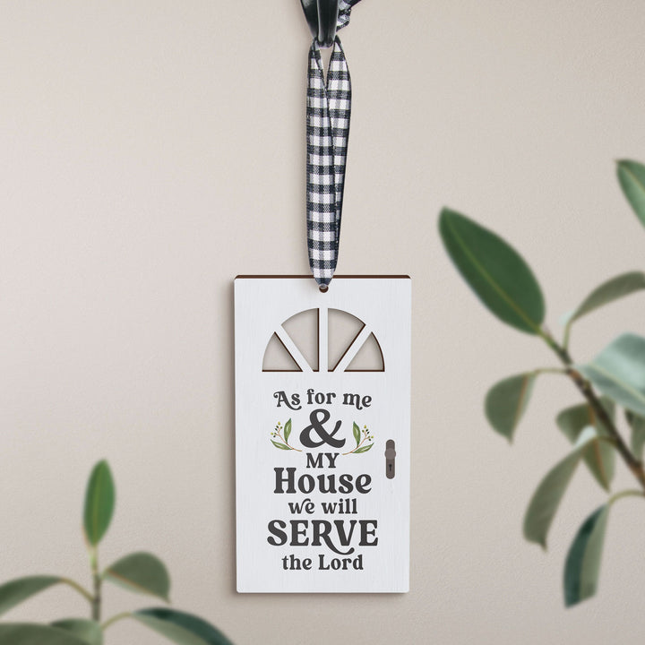 As For Me And My House We Will Serve The Lord Decorative Hanging Sign