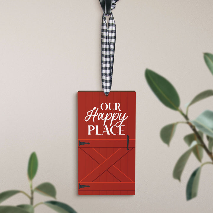 Our Happy Place Decorative Hanging Sign