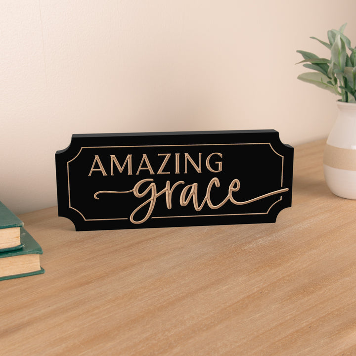 Amazing Grace Carved Tabletop Décor