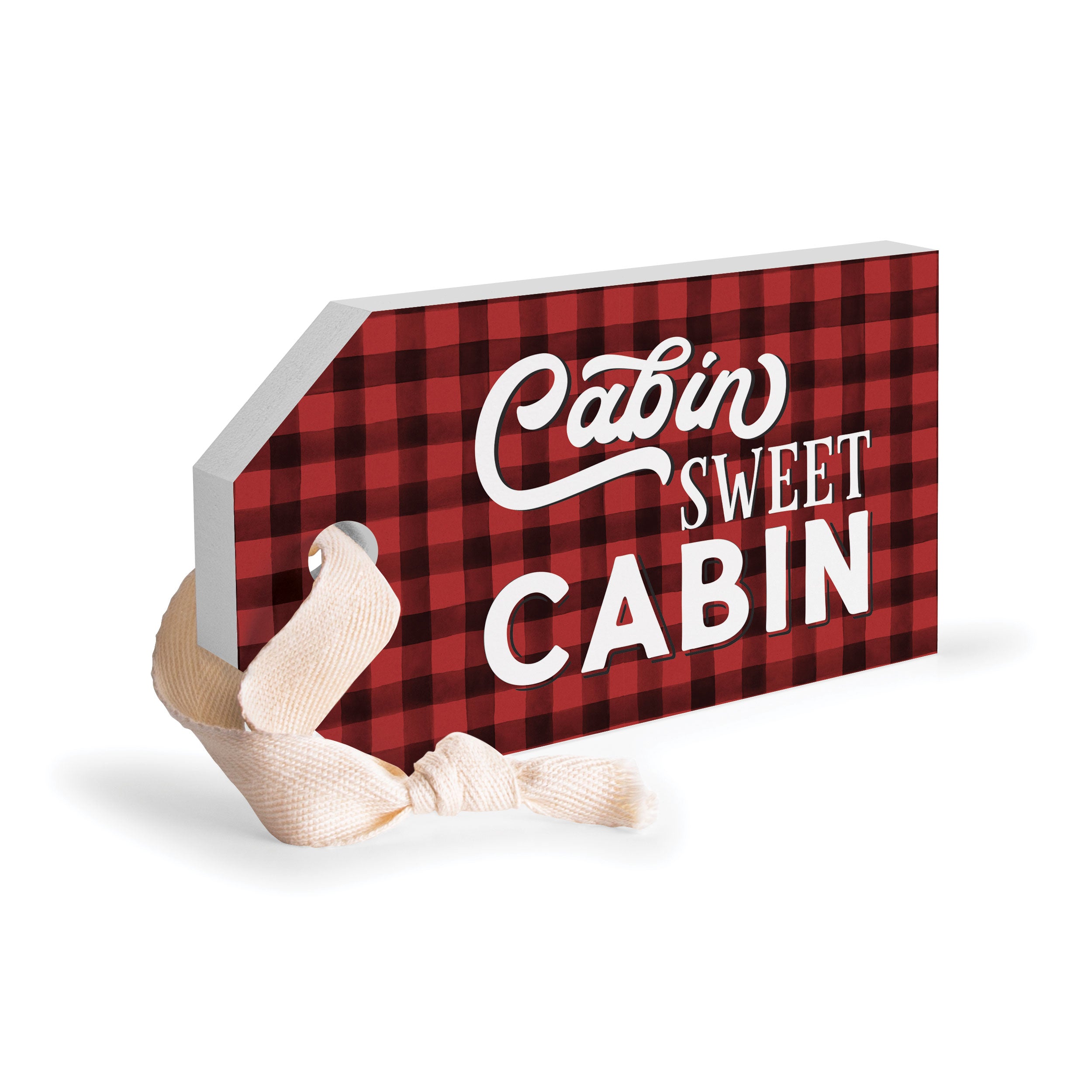 Cabin Sweet Cabin Tag Shape Décor