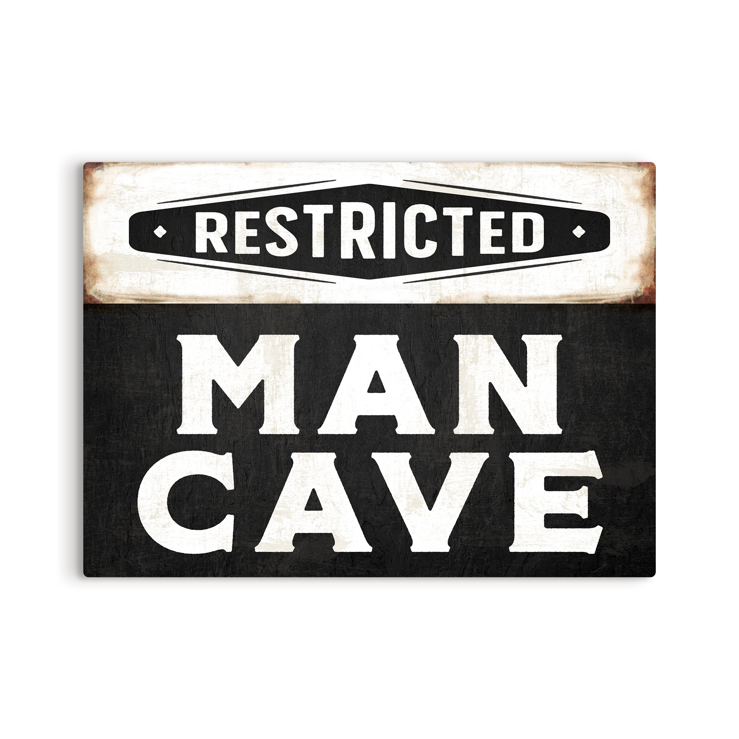 Restricted Man Cave Metal Sign