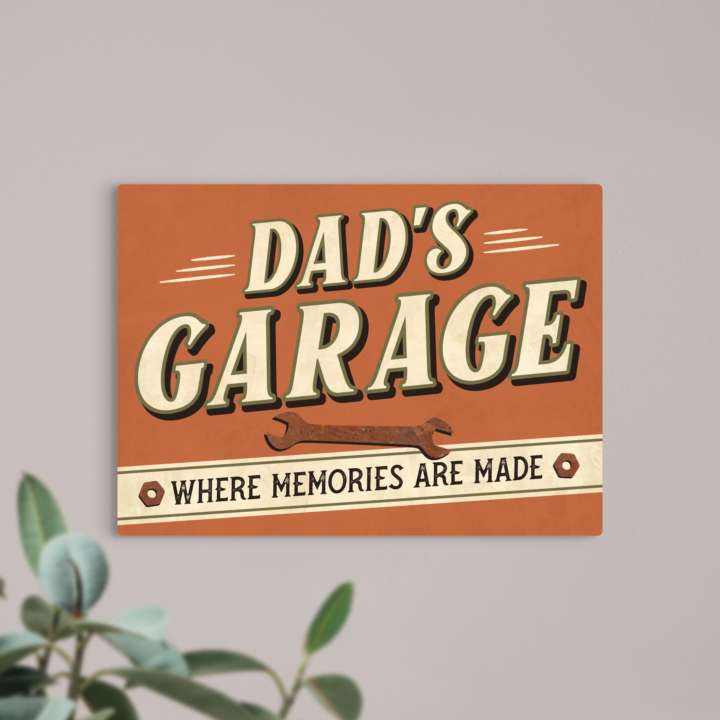 Dad's Garage Where Memories Are Made Metal Sign
