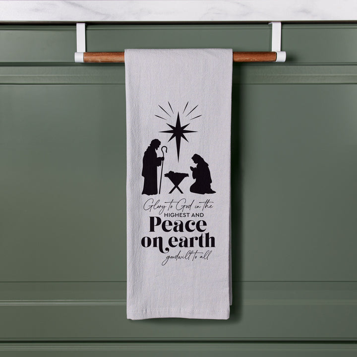Glory To God In The Highest And Peace On Earth Tea Towel