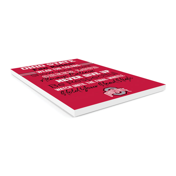 Ohio State Buckeyes Fan Rules Wall Sign