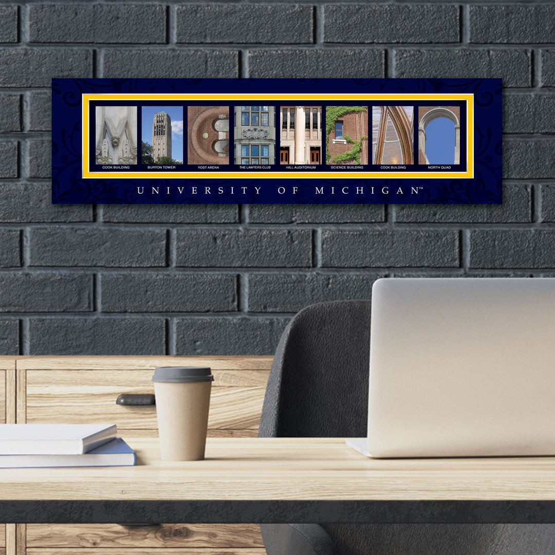 Michigan Wolverines Campus Letter Art Wall Sign
