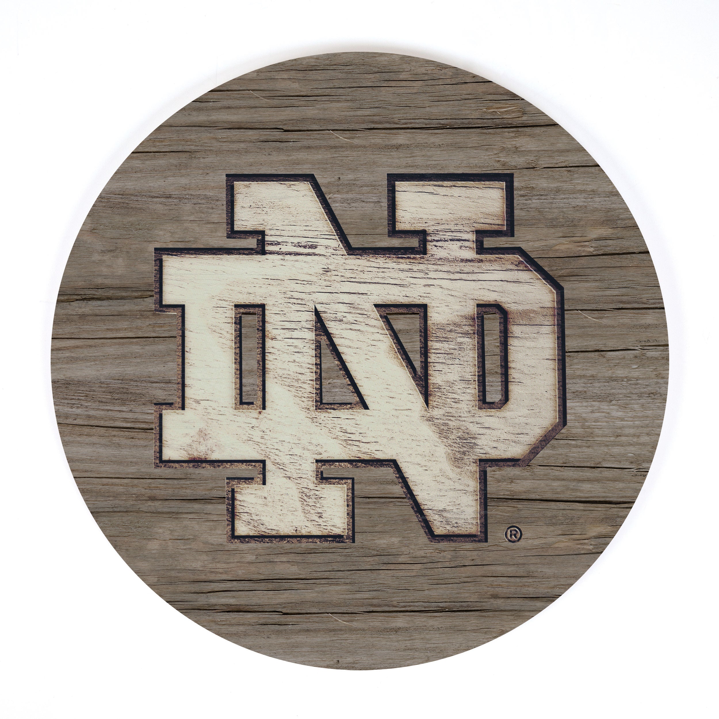 Team Logo Woodgrain - University of Notre Dame Wall Décor