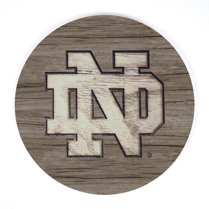 Team Logo Woodgrain - University of Notre Dame Wall Décor