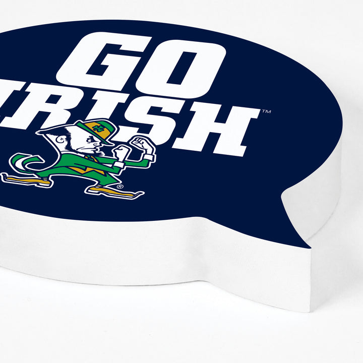Logo and Chant - University of Notre Dame Word Bubble Sign