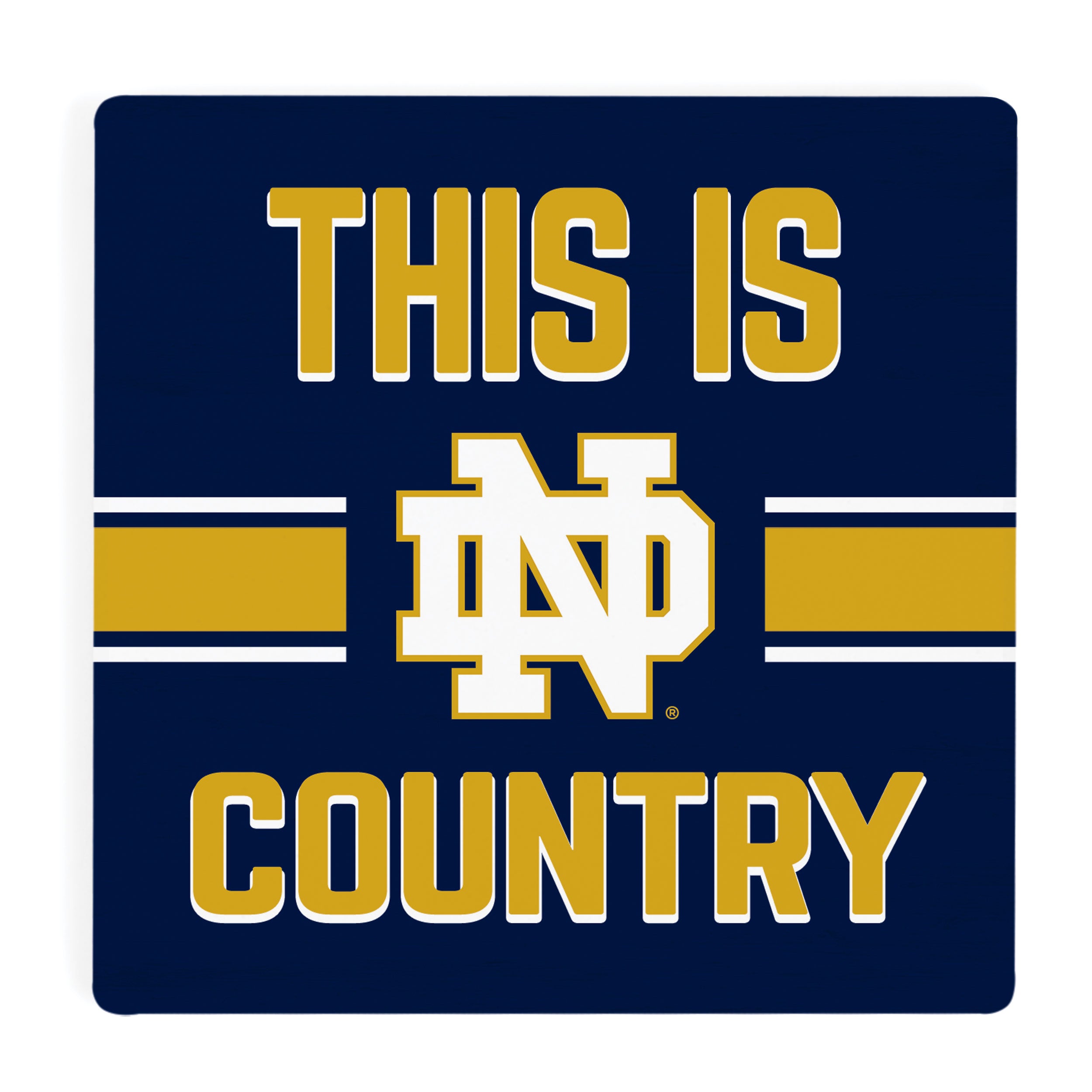 This is (ND) Country - University of Notre Dame Ceramic Coaster