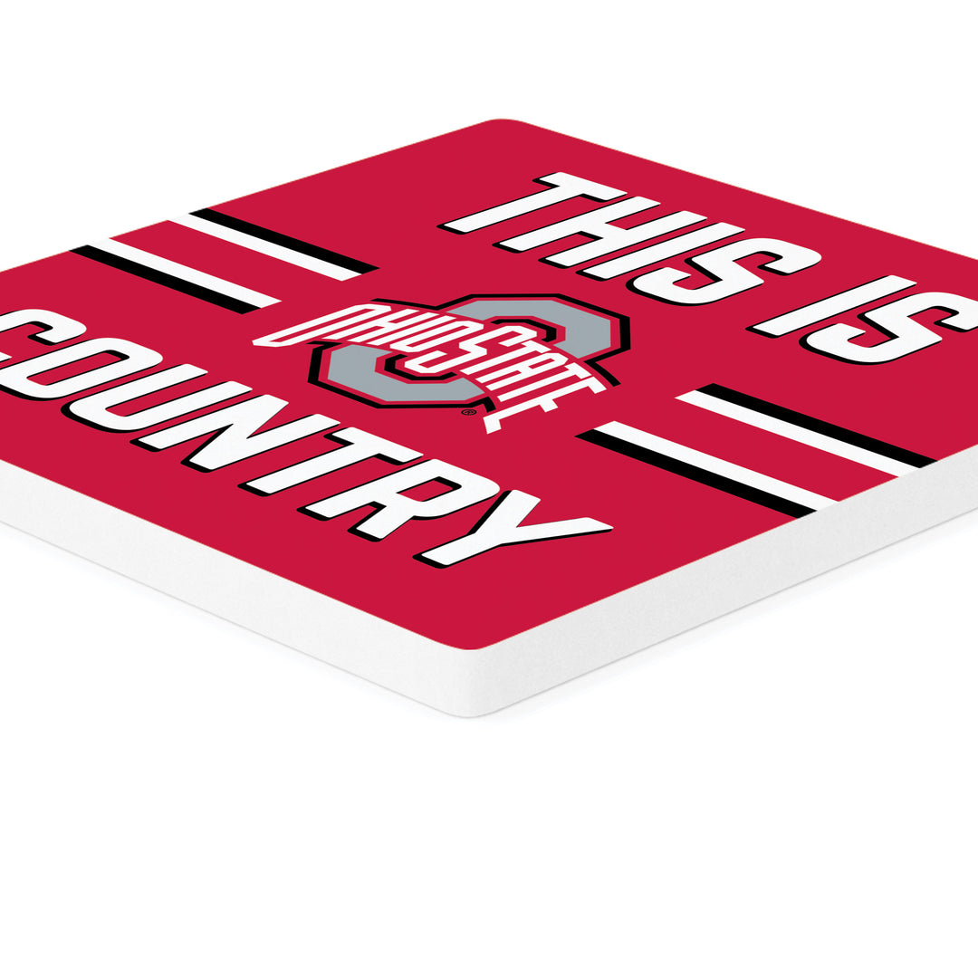 This is (OSU) Country - The Ohio State University Ceramic Coaster