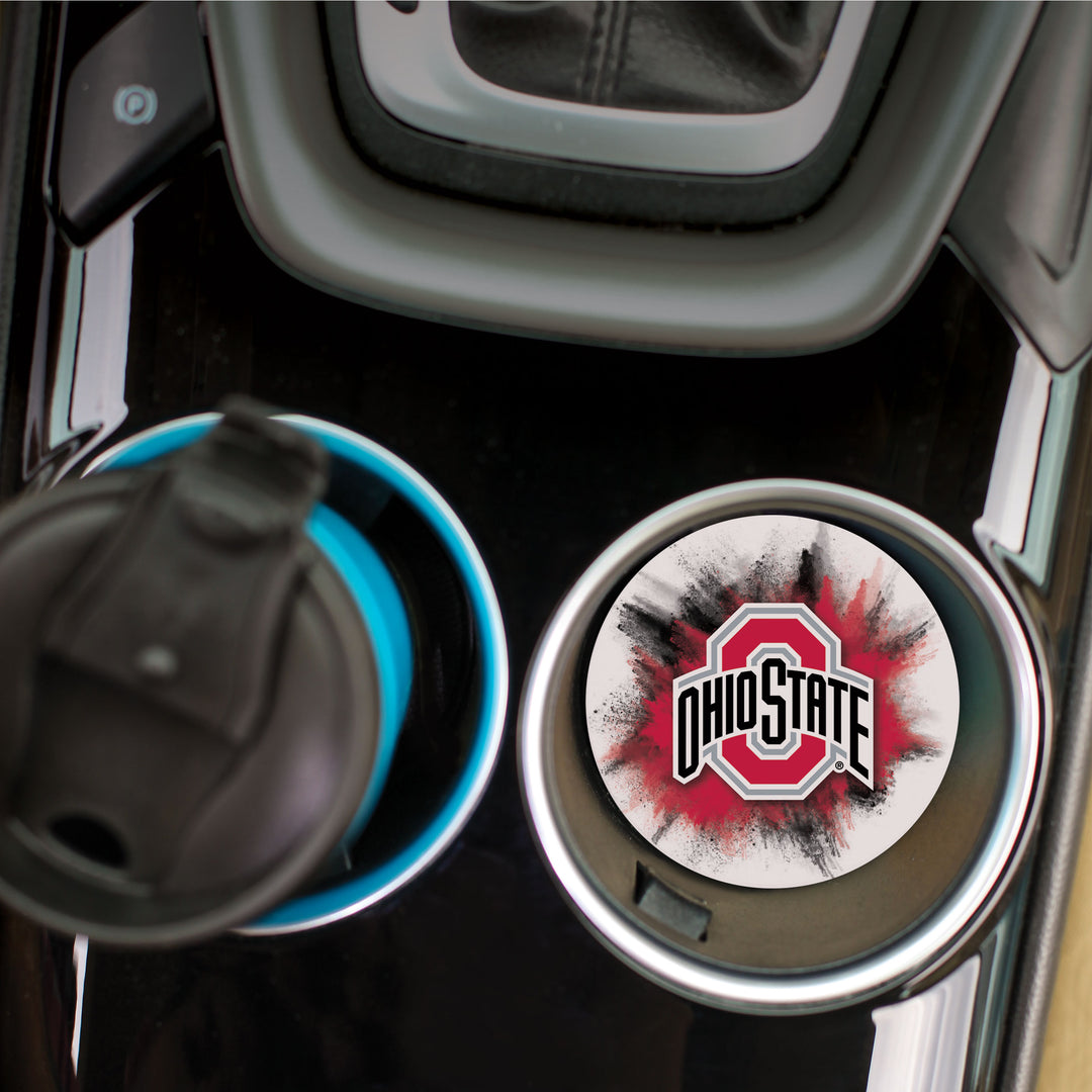 Color Splash Logo - The Ohio State University Car Coaster