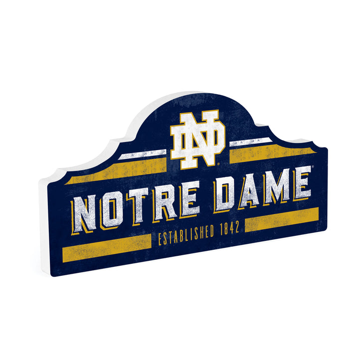 Notre Dame Fighting Irish Established Small Sign