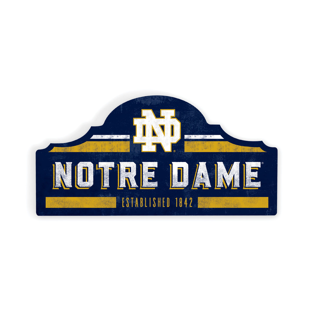 Notre Dame Fighting Irish Established Small Sign
