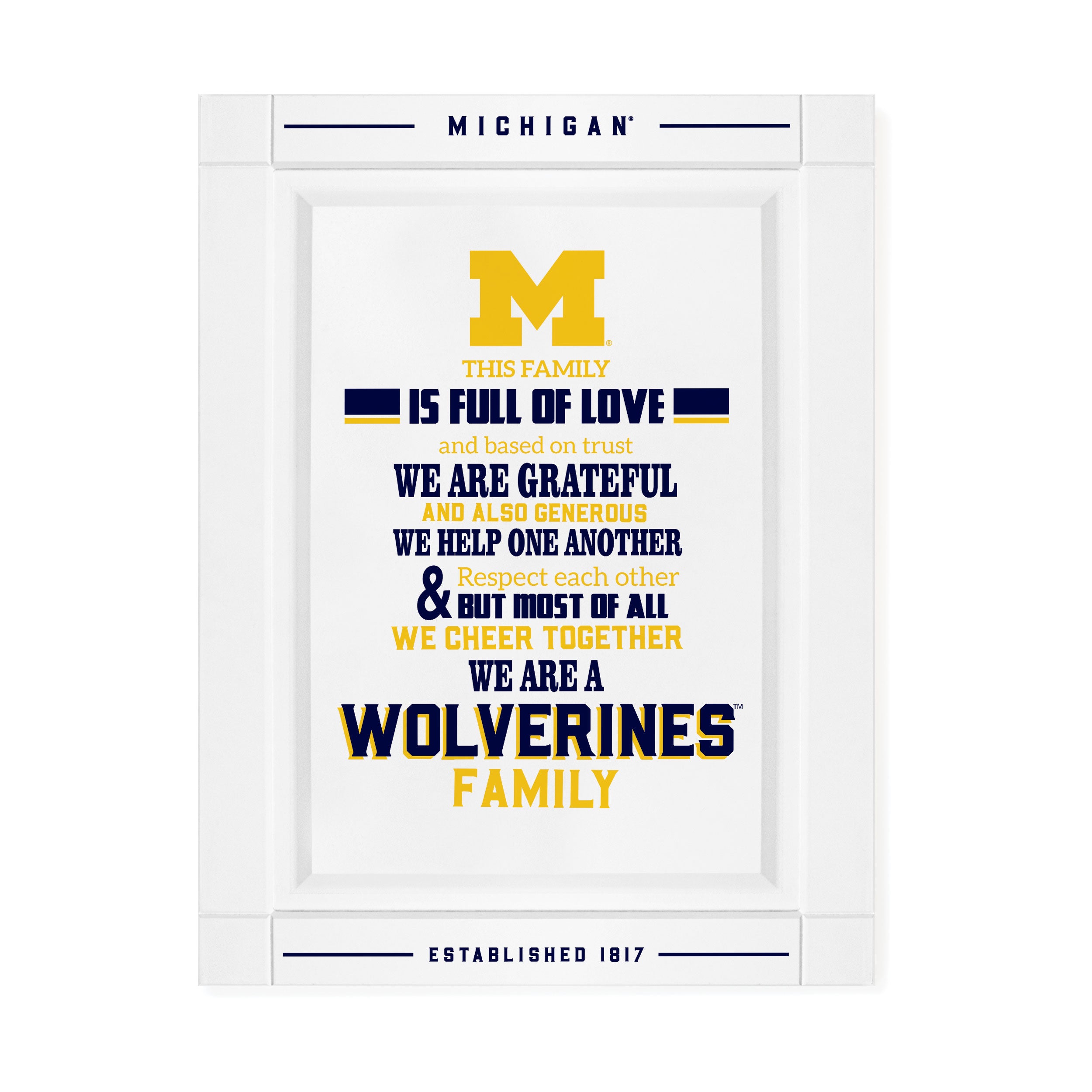 Michigan Wolverines This Family Wall Sign