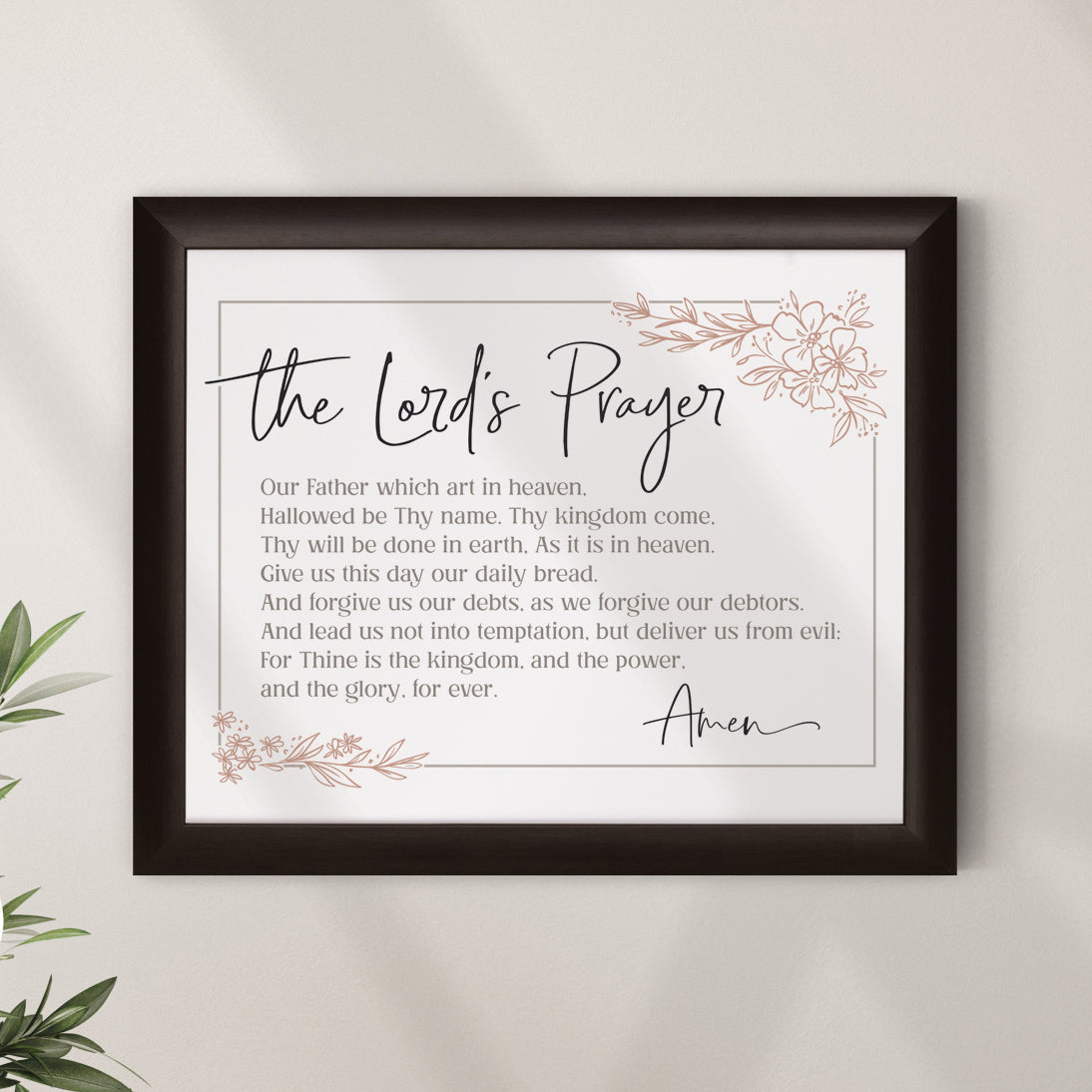 Lord's Prayer Framed Art