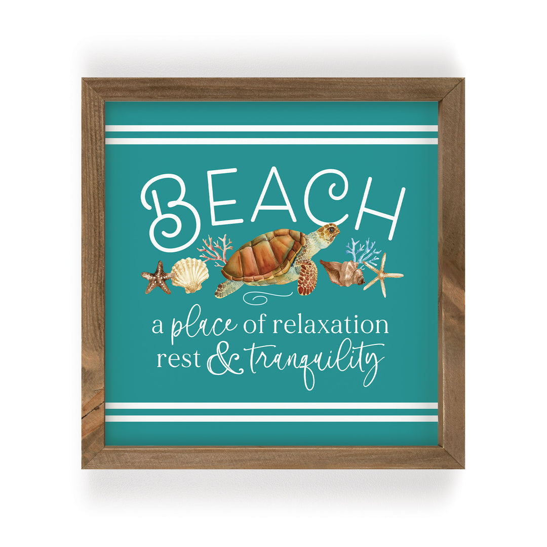 Beach a Place of Relaxation Rest And Tranquility Framed Art