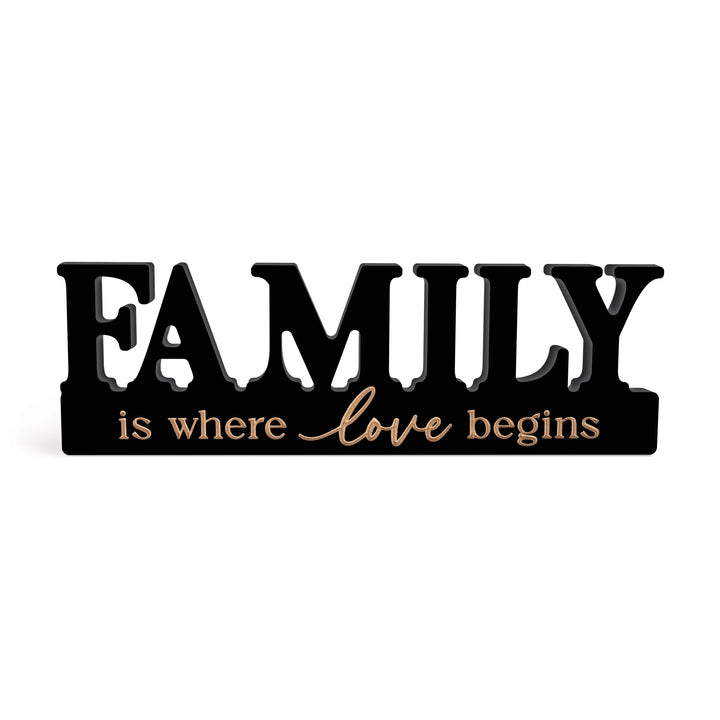 Family Is Where Love Begins Word Décor