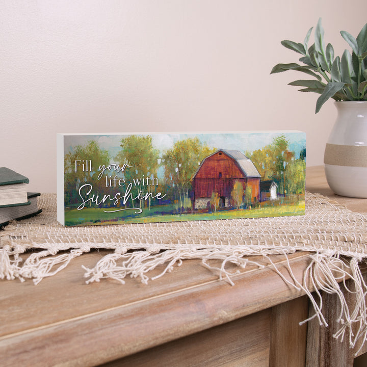 Fill Your Life With Sunshine Wood Block Décor